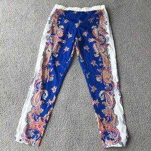 Blue Paisley Pants